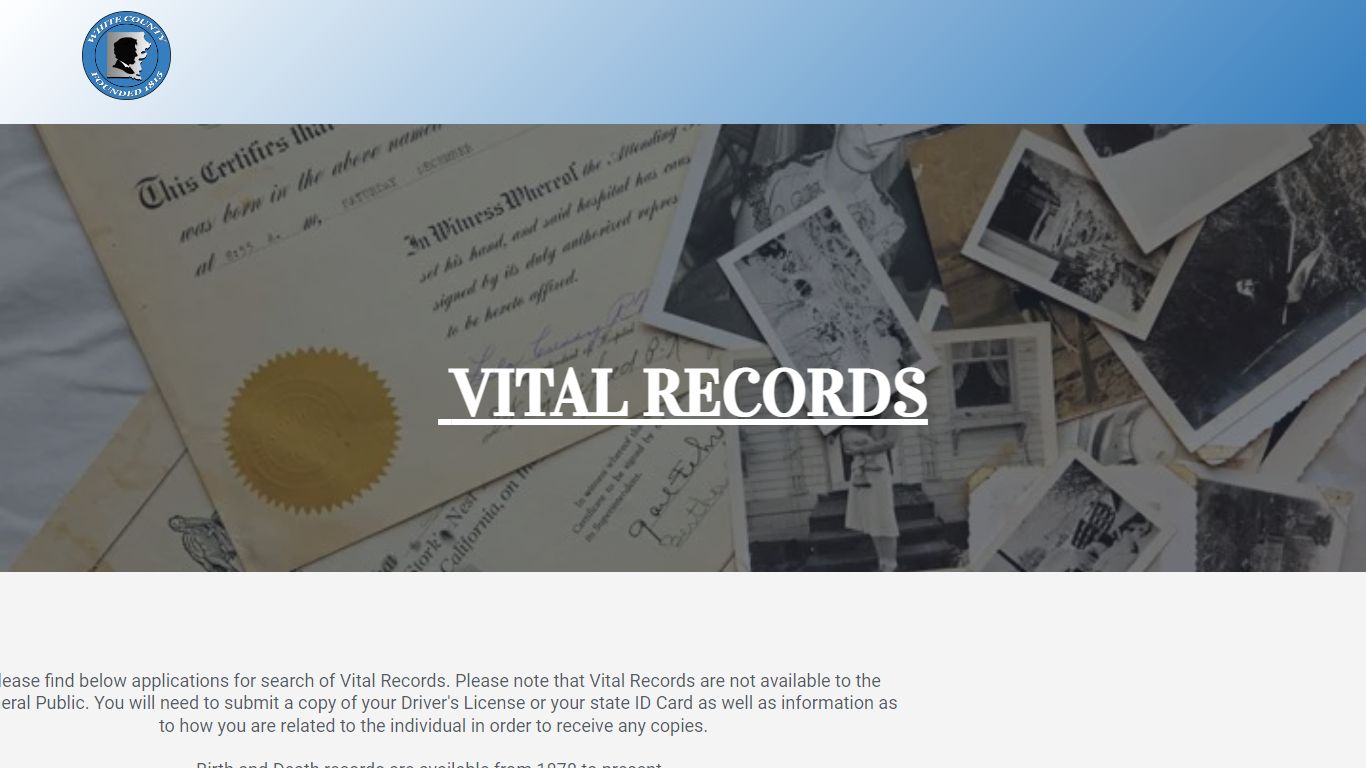 VITAL RECORDS - White County, Illinois